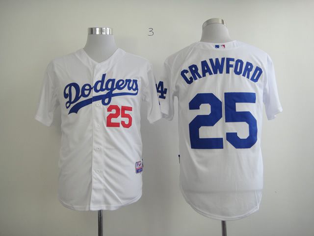 Men Los Angeles Dodgers #25 Crawford White MLB Jerseys->los angeles dodgers->MLB Jersey